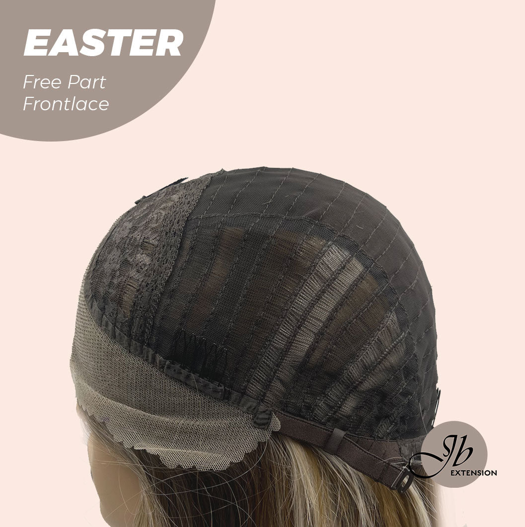 [FINAL SALE] JBEXTENSION 25 Inches Mix Blonde Curly Free Part Pre-Cut Frontlace Glueless Wig EASTER