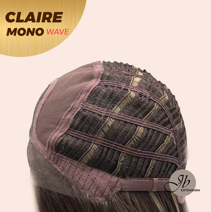 [FINAL SALE] JBEXTENSION CLAIRE MONO WAVE Partial Monofilament Wig 22 Inches Brown With Highlight Partial Mono Lace Glueless Wig CLAIRE MONO-WAVE【BENDY EAR TABS】