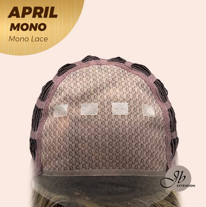 JBEXTENSION APRIL MONO Monofilament Handmade Wig 6X5 Full Monofilament Hand Tied Top Wig 18 Inches Hazelnut Mono Lace Wig With Anti-slip Silicone Strips Glueless Wig APRIL MONO HAZELNUT【BENDY EAR TABS】