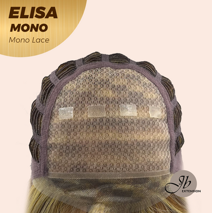 [FINAL SALE] HOT OF SEASON - JBEXTENSION ELISA MONO Monofilament Handmade Wig 6X5 Full Monofilament Hand Tied Top Wig 16 Inches Crème Caramel Mono Lace Wig With Anti-slip Silicone Strips Glueless Wig ELISA MONO【BENDY EAR TABS】