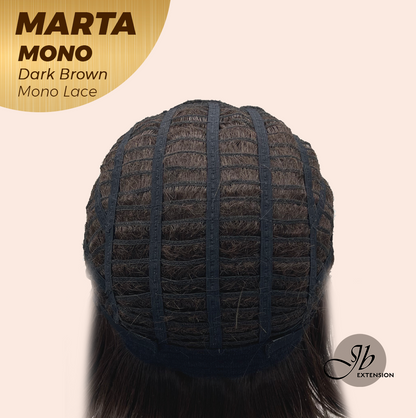 [FINAL SALE] JBEXTENSION MARTA MONO DARK BROWN Monofilament Handmade Wig 6X5 Full Monofilament Hand Tied Top Wig 10 Inches Dark Brown Mono Lace Handmade Futura Fiber Wig With Anti-slip Silicone Strips Glueless Wig MARTA MONO DARK BROWN【BENDY EAR TABS】