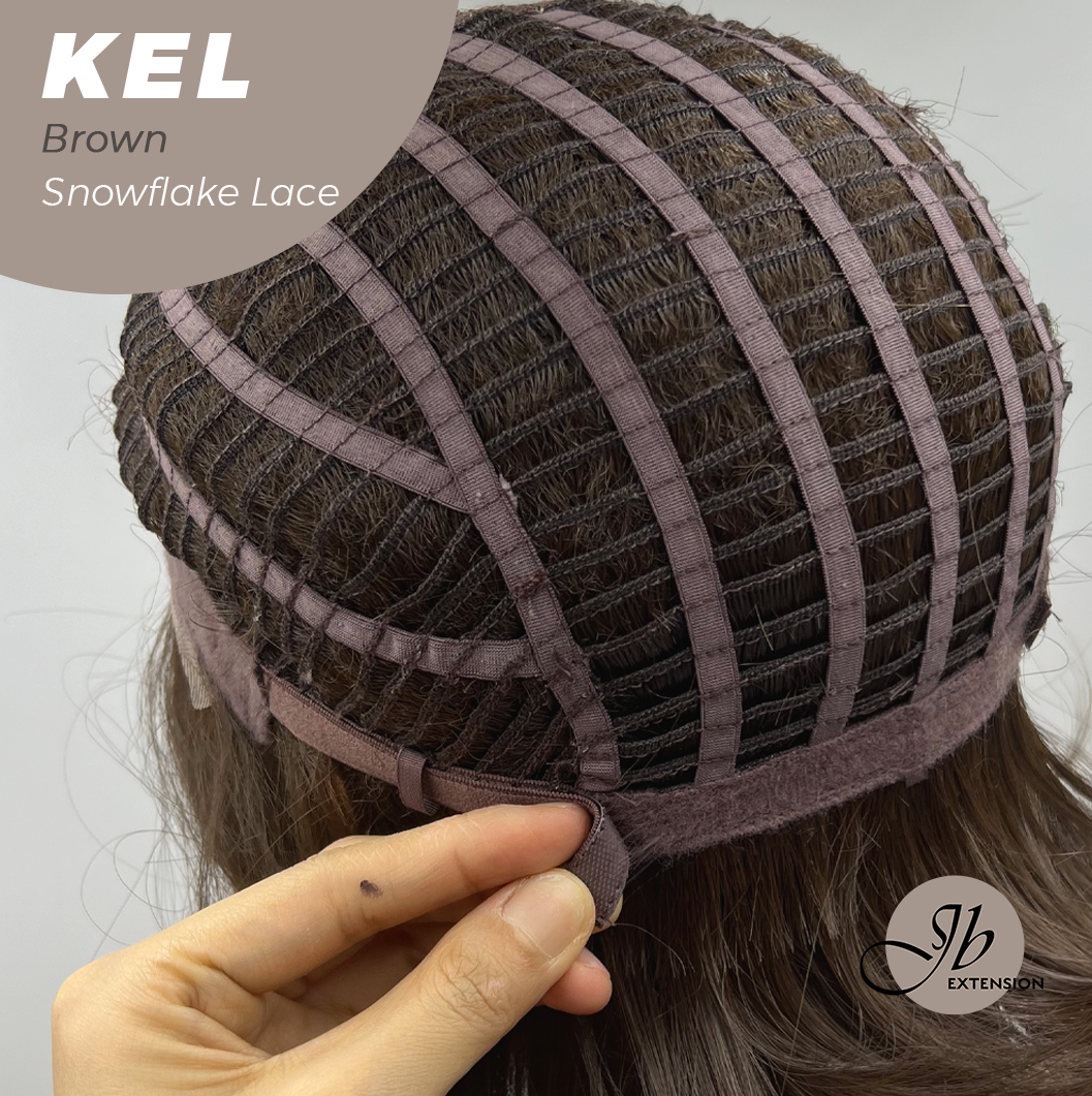 Nichole's Selection - 22 Inches Brown Pre-Cut Snowflake Lace Frontlace Glueless Wig KEL BROWN【PERMATEASE】【BENDY EAR TABS】