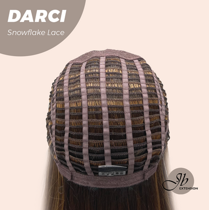 [FINAL SALE] JBEXTENSION 25 Inches Caramel Pre-Cut Snowflake Lace Frontlace Glueless Wig DARCI【PERMATEASE】【BENDY EAR TABS】- M/L