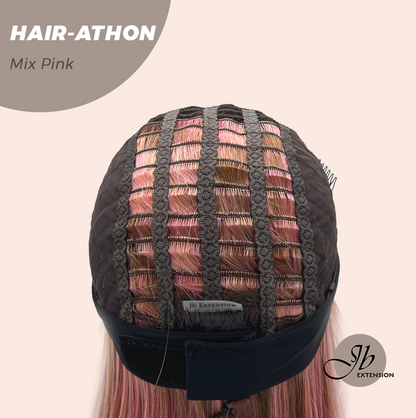 JBEXTENSION 18 Inches Curly Mix Pink Headband Wig HAIR-ATHON - MIX PINK