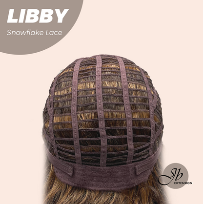 [FINAL SALE] JBEXTENSION 11 Inches Wave Caramel Pre-Cut Side Part Snowflake Lace Frontlace Glueless Wig LIBBY【BENDY EAR TABS】