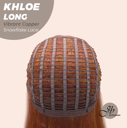 [FINAL SALE] JBEXTENSION 18 Inches Vibrant Copper Pre-Cut Snowflake Lace Frontlace Glueless Wig KHLOE LONG VIBRANT COPPER【PERMATEASE】【BENDY EAR TABS】