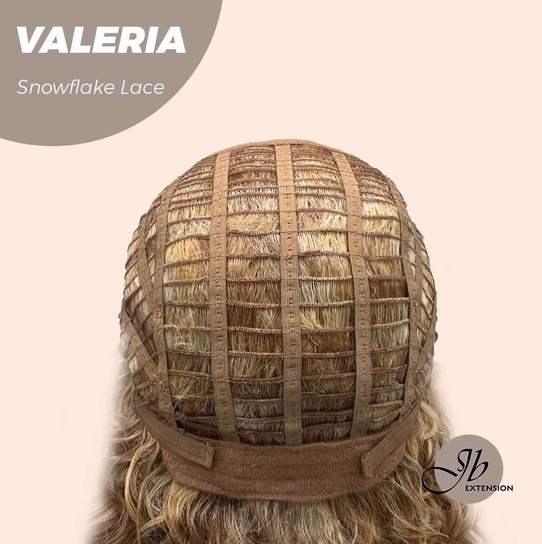 [FINAL SALE] JBEXTENSION 18 Inches Deep Curly Raw Sugar Blonde Pre-Cut Snowflake Lace Frontlace Glueless Wig VALERIA【PERMATEASE】【BENDY EAR TABS】