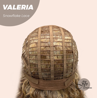 [FINAL SALE] JBEXTENSION 18 Inches Deep Curly Raw Sugar Blonde Pre-Cut Snowflake Lace Frontlace Glueless Wig VALERIA【PERMATEASE】【BENDY EAR TABS】