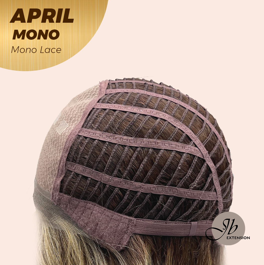 JBEXTENSION APRIL MONO Monofilament Handmade Wig 6X5 Full Monofilament Hand Tied Top Wig 18 Inches Hazelnut Mono Lace Wig With Anti-slip Silicone Strips Glueless Wig APRIL MONO HAZELNUT【BENDY EAR TABS】