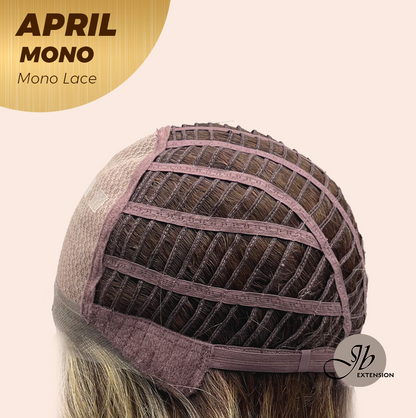 JBEXTENSION APRIL MONO Monofilament Handmade Wig 6X5 Full Monofilament Hand Tied Top Wig 18 Inches Hazelnut Mono Lace Wig With Anti-slip Silicone Strips Glueless Wig APRIL MONO HAZELNUT【BENDY EAR TABS】