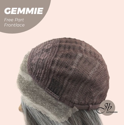 [FINAL SALE] JBEXTENSION 20 Inches Grey Pre-Cut Free Part Frontlace Glueless Wig GEMMIE
