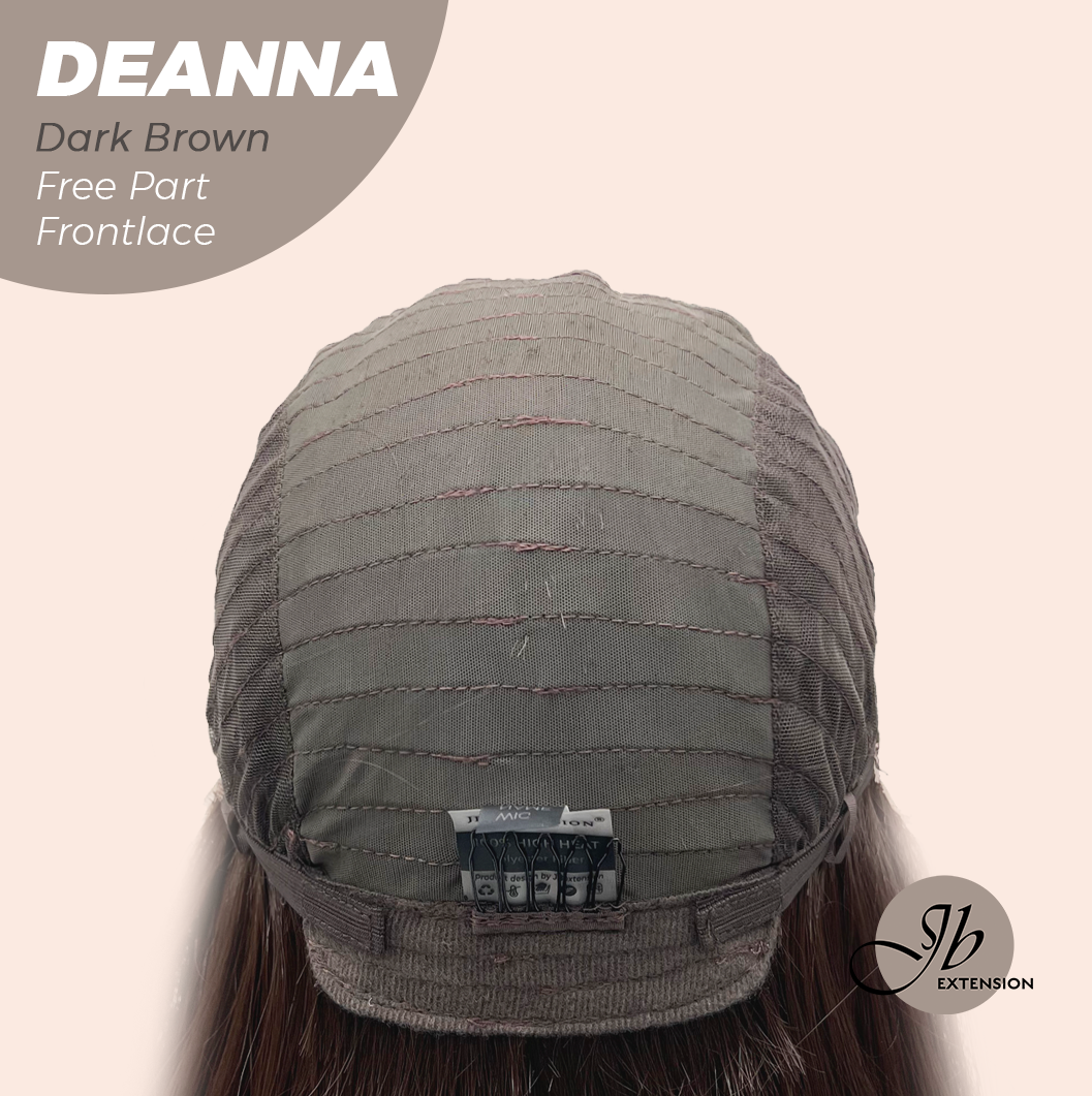 [FINAL SALE] JBEXTENSION 28 Inches Long Dark Brown Curly Pre-Cut Free Part Frontlace Glueless Wig DEANNA DARK BROWN