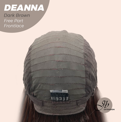 [FINAL SALE] JBEXTENSION 28 Inches Long Dark Brown Curly Pre-Cut Free Part Frontlace Glueless Wig DEANNA DARK BROWN