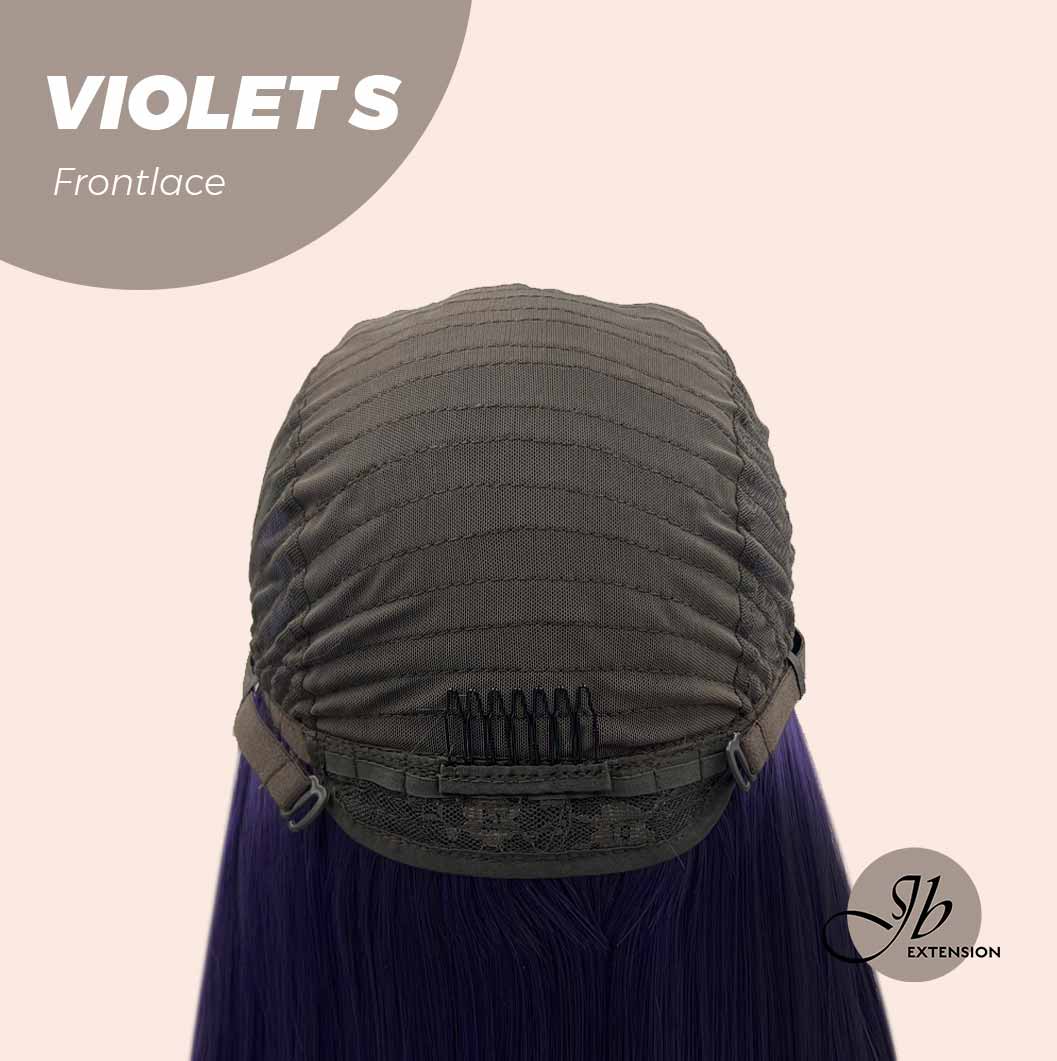 [FINAL SALE] JBEXTENSION 26 Inches Dark Purple Color Long Curly Frontlace Glueless Wig VIOLET S