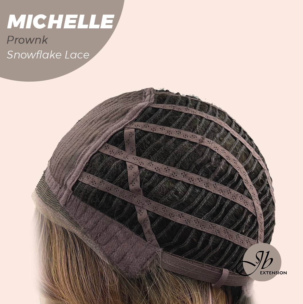 JBEXTENSION 10 Inches Prownk Pre-Cut Side Part Snowflake Lace Frontlace Glueless Wig MICHELLE PROWNK【BENDY EAR TABS】