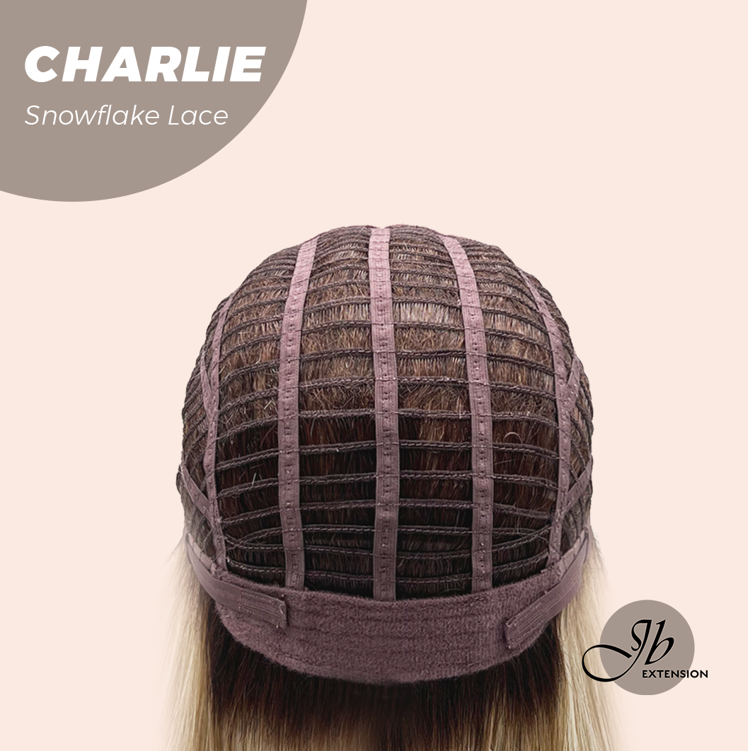 [PRE-ORDER] JBEXTENSION 12 Inches Mix Blonde Pre-Cut Side Part Snowflake Lace Frontlace Glueless Wig CHARLIE【BENDY EAR TABS】