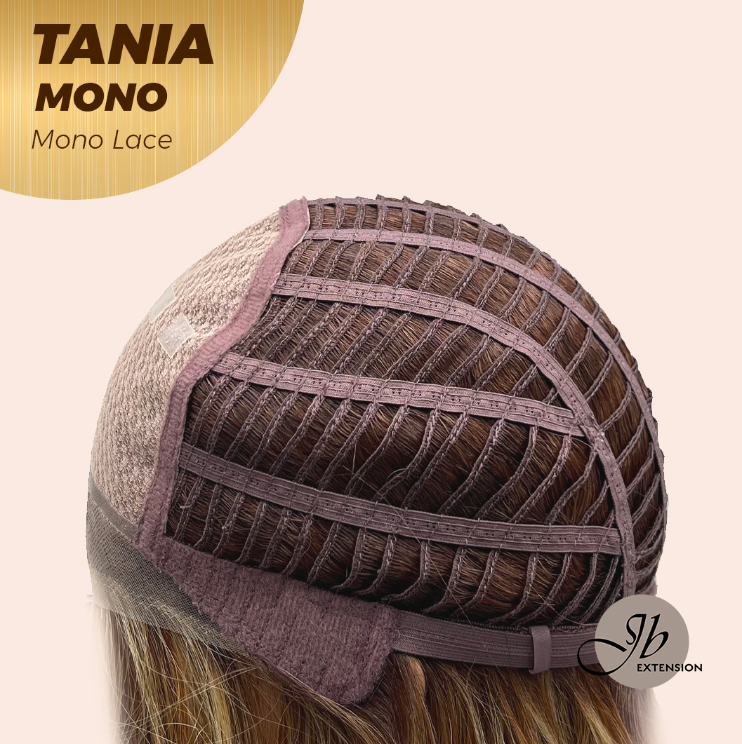 JBEXTENSION TANIA MONO Monofilament Handmade Wig 6X5 Full Monofilament Hand Tied Top Wig 18 Inches Butter Cream Mono Lace Wig With Anti-slip Silicone Strips Glueless Wig TANIA MONO【BENDY EAR TABS】