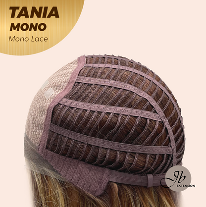 JBEXTENSION TANIA MONO Monofilament Handmade Wig 6X5 Full Monofilament Hand Tied Top Wig 18 Inches Butter Cream Mono Lace Wig With Anti-slip Silicone Strips Glueless Wig TANIA MONO【BENDY EAR TABS】