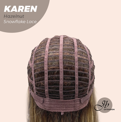[PRE-ORDER] JBEXTENSION 18 Inches Hazelnut Pre-Cut Arc Snowflake Lace Frontlace Glueless Wig KAREN HAZELNUT【BENDY EAR TABS】