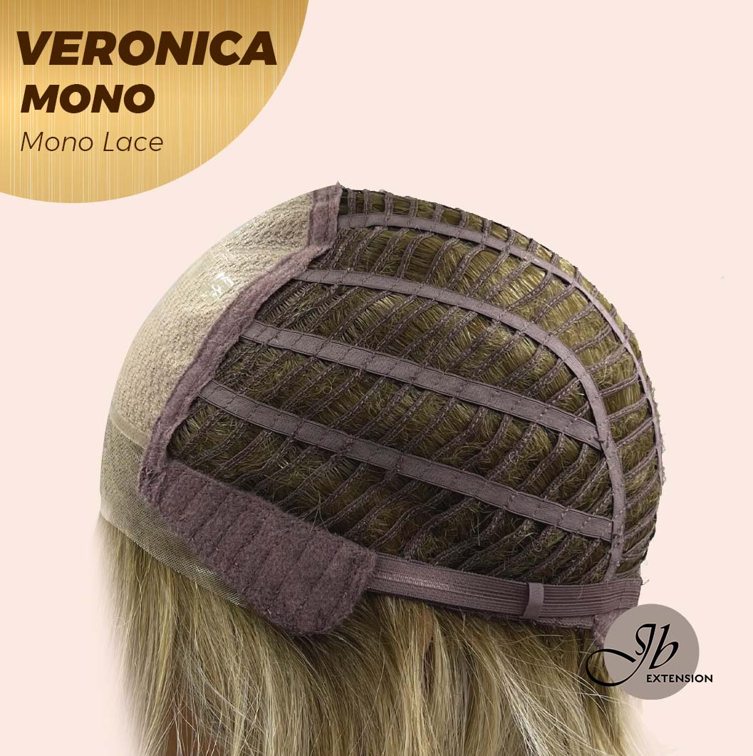 JBEXTENSION VERONICA MONO Monofilament Handmade Wig 6X5 Full Monofilament Hand Tied Top Wig 12 Inches Blonde Wave Mono Lace Wig With Anti-slip Silicone Strips Glueless Wig VERONICA MONO【BENDY EAR TABS】