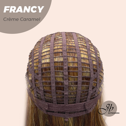 [FINAL SALE] JBEXTENSION 18 Inches Crème Caramel Women Fashion Full Machine Wig FRANCY CRèME CARAMEL【PLUS PERMATEASE】【BENDY EAR TABS】