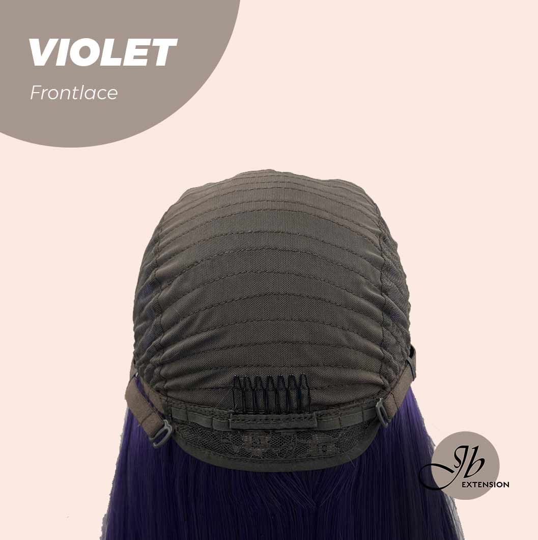 [FINAL SALE] JBEXTENSION 26 Inches Dark Purple Color Long Straight Frontlace Glueless Wig VIOLET