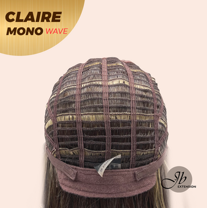 [FINAL SALE] JBEXTENSION CLAIRE MONO WAVE Partial Monofilament Wig 22 Inches Brown With Highlight Partial Mono Lace Glueless Wig CLAIRE MONO-WAVE【BENDY EAR TABS】