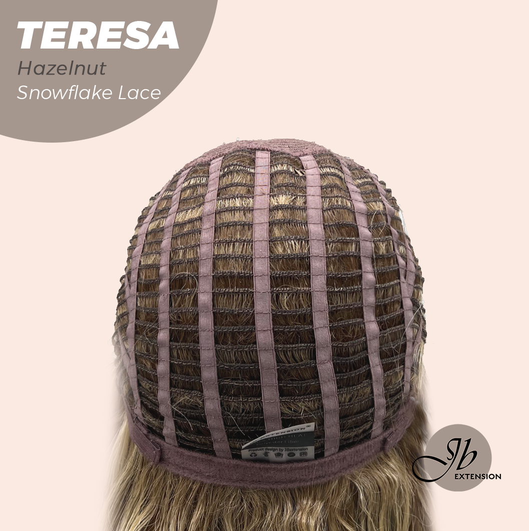 JBEXTENSION 18 Inches Hazelnut Pre-Cut Snowflake Lace Frontlace Glueless Wig TERESA HAZELNUT【PERMATEASE】【BENDY EAR TABS】- S/M