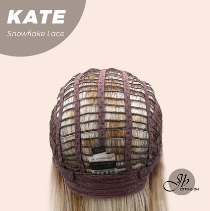 JBEXTENSION 24 Inches Butter Milk Pre-Cut Arc Snowflake Lace Frontlace Glueless Wig KATE【BENDY EAR TABS】