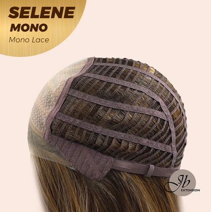 JBEXTENSION SELENE MONO Monofilament Handmade Wig 6X5 Full Monofilament Hand Tied Top Wig 25 Inches Caramel Mono Lace Wig With Anti-slip Silicone Strips Glueless Wig SELENE MONO- CARAMEL【BENDY EAR TABS】