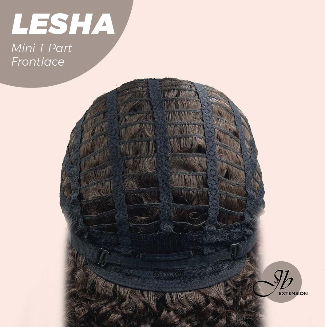 [FINAL SALE] JBEXTENSION 12 Inches Deep Curly Brown Side Part Mini T Part Frontlace Glueless Wig LESHA