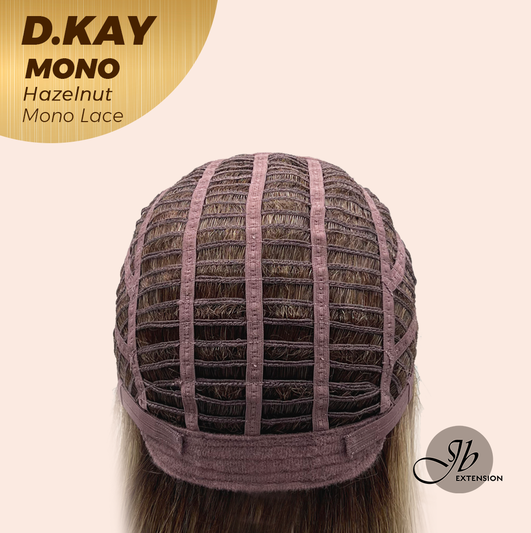 JBEXTENSION D.KAY MONO Partial Monofilament Wig 18 Inches Hazelnut Partial Mono Lace Glueless Women Fashion Wig D.KAY MONO HAZELNUT【BENDY EAR TABS】