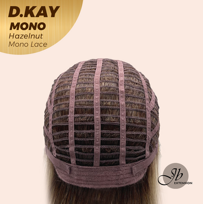JBEXTENSION D.KAY MONO Partial Monofilament Wig 18 Inches Hazelnut Partial Mono Lace Glueless Women Fashion Wig D.KAY MONO HAZELNUT【BENDY EAR TABS】